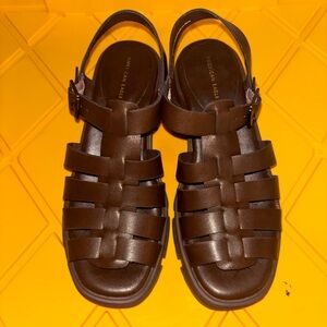 Dark Brown Fisherman Strapped Sandal Size 7